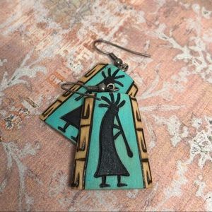 Vintage Kokopelli Earrings